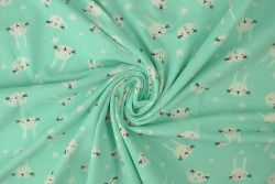 Cotton jersey print - wow 22-01 mint groen
