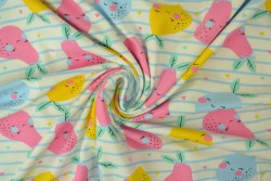 Cotton jersey print - wow 23-01 off-white