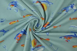 Cotton jersey print - wow 33-01 lichtblauw