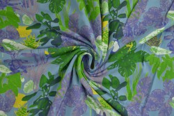 Cotton jersey print - wow 52-138 staalblauw