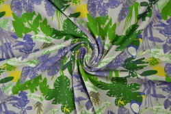 Cotton jersey print - wow 52-25 zilvergrijs