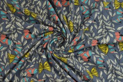 Cotton jersey print - wow 53-17 donkergrijs