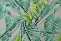 Cotton jersey print - wow 16-25 zilvergrijs