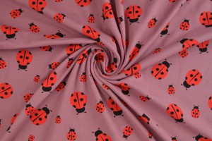 Cotton jersey print - wow 57-38 donker oud roze