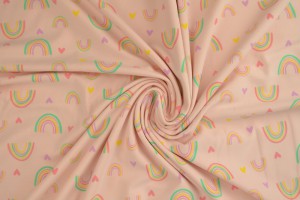 Cotton jersey print - wow 58-04 baby roze