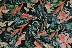 Cotton jersey print - wow 60-03 zwart