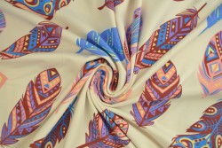 Cotton jersey print - wow 61-22 champagne