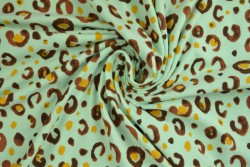 Cotton jersey print - wow 63-41 mint groen