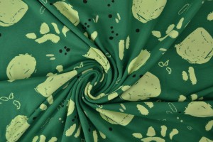 Cotton jersey print - wow 67-32 groen