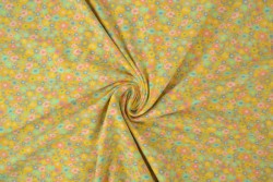 Cotton jersey print - wow 10-47 okergeel