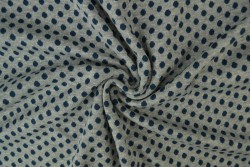 Cuffs jacquard 01-01 stippen blauw