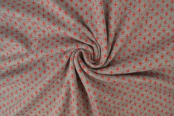 Cuffs jacquard 02-02 kruisjes rood