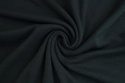 Knitted waffle jersey 03 zwart