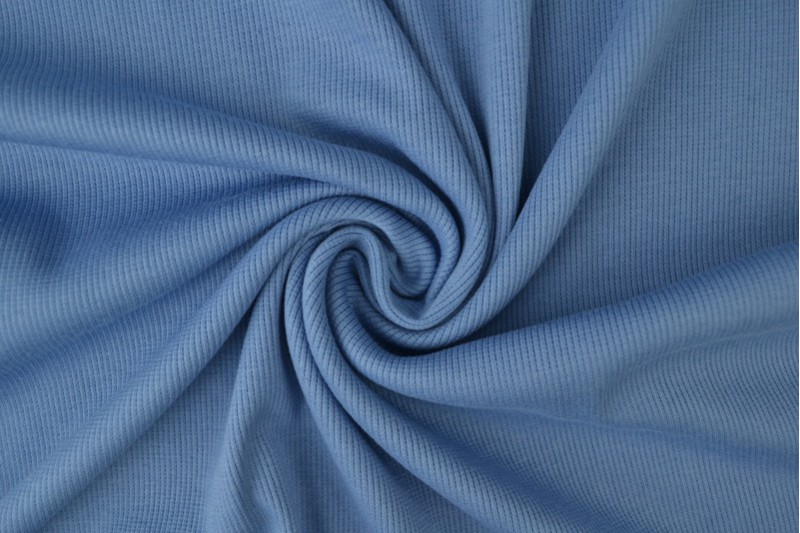 Cotton jersey rib 19 zacht blauw