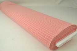 Cotton jersey checks 01 roze