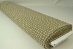 Cotton jersey checks 06 camel groen