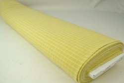 Cotton jersey checks 08 geel
