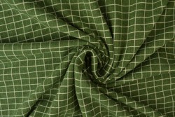 Cotton jersey checks 09 groen