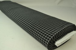 Cotton jersey checks 12 zwart