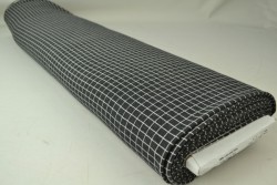 Cotton jersey checks 13 antraciet