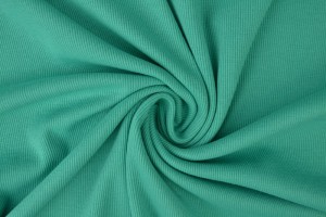 Cotton jersey rib 24 turquoise groen