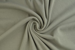 Cotton jersey rib 42 midden grijs