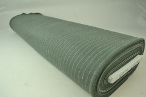 Katoen flanel gebreid - strepen 01 groen