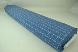 Cotton jersey checks 2cm 01-01 blauw