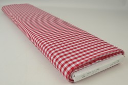 Katoen boerenbont ruiten 6.5 mm 160-01 rood