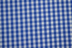 Katoen boerenbont ruiten 6.5 mm 160-07 blauw