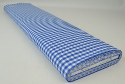 Katoen boerenbont ruiten 6.5 mm 160-07 blauw
