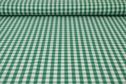 Katoen boerenbont ruiten 6.5 mm 160-09 donkergroen