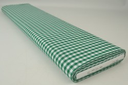 Katoen boerenbont ruiten 6.5 mm 160-09 donkergroen