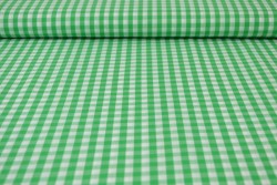 Katoen boerenbont ruiten 6.5 mm 160-10 groen