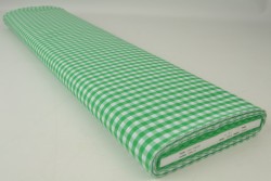 Katoen boerenbont ruiten 6.5 mm 160-10 groen
