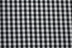 Katoen boerenbont ruiten 6.5 mm 160-13 zwart