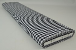 Katoen boerenbont ruiten 6.5 mm 160-13 zwart