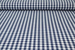 Katoen boerenbont ruiten 6.5 mm 160-14 navy