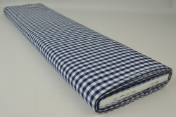 Katoen boerenbont ruiten 6.5 mm 160-14 navy