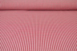 Katoen boerenbont ruiten 2.5 mm 162-01 rood