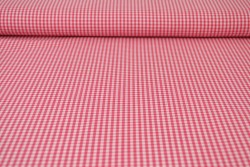 Katoen boerenbont ruiten 2.5 mm 162-02 donker roze