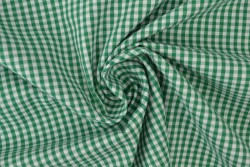 Katoen boerenbont ruiten 2.5 mm 162-09 donkergroen