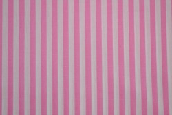 Katoen boerenbont strepen 6.5 mm 165-03 roze