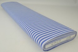 Katoen boerenbont strepen 6.5 mm 165-07 blauw