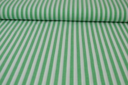 Katoen boerenbont strepen 6.5 mm 165-10 groen