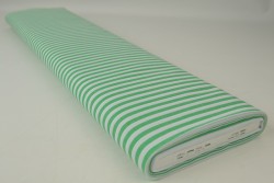 Katoen boerenbont strepen 6.5 mm 165-10 groen