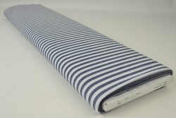 Katoen boerenbont strepen 6.5 mm 165-14 navy