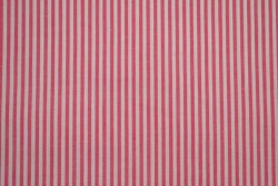 Katoen boerenbont strepen 2.5 mm 167-02 donker roze