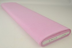 Katoen boerenbont strepen 2.5 mm 167-03 roze
