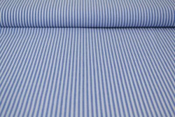 Katoen boerenbont strepen 2.5 mm 167-07 blauw